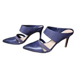 9 Cole Haan Grand OS Navy Leather Slip On Pumps